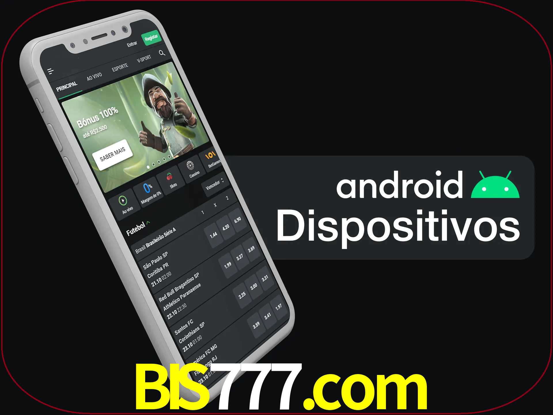O aplicativo suporta a maioria de todos os dispositivos Android.