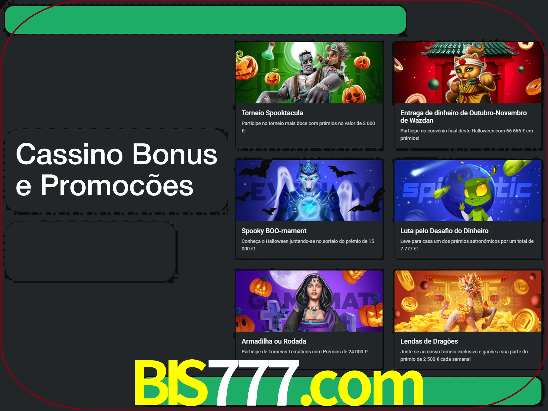 Verifique se há novos bônus de cassino para reivindicar.