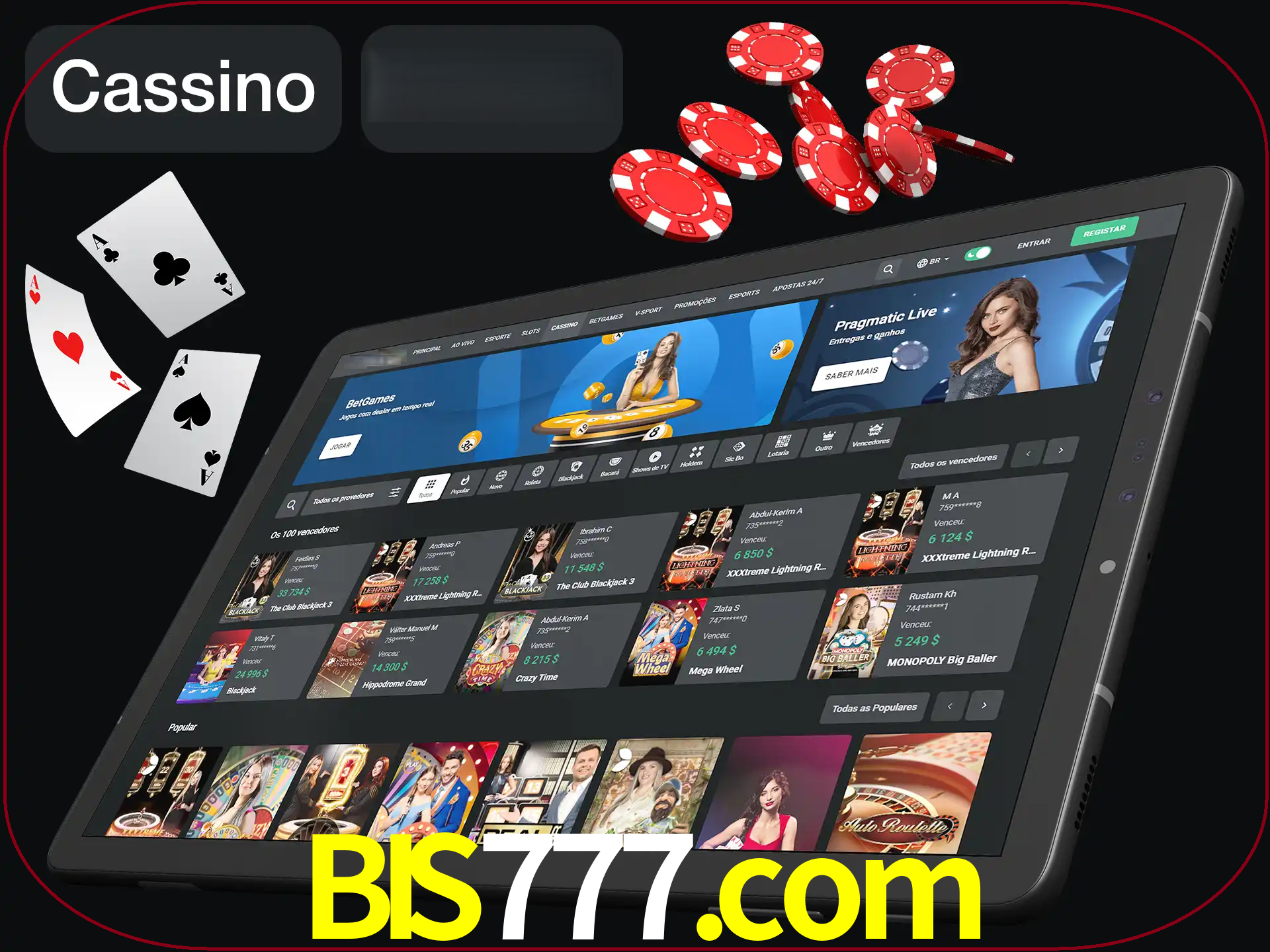 Jogue vários jogos de cassino em nosso cassino.