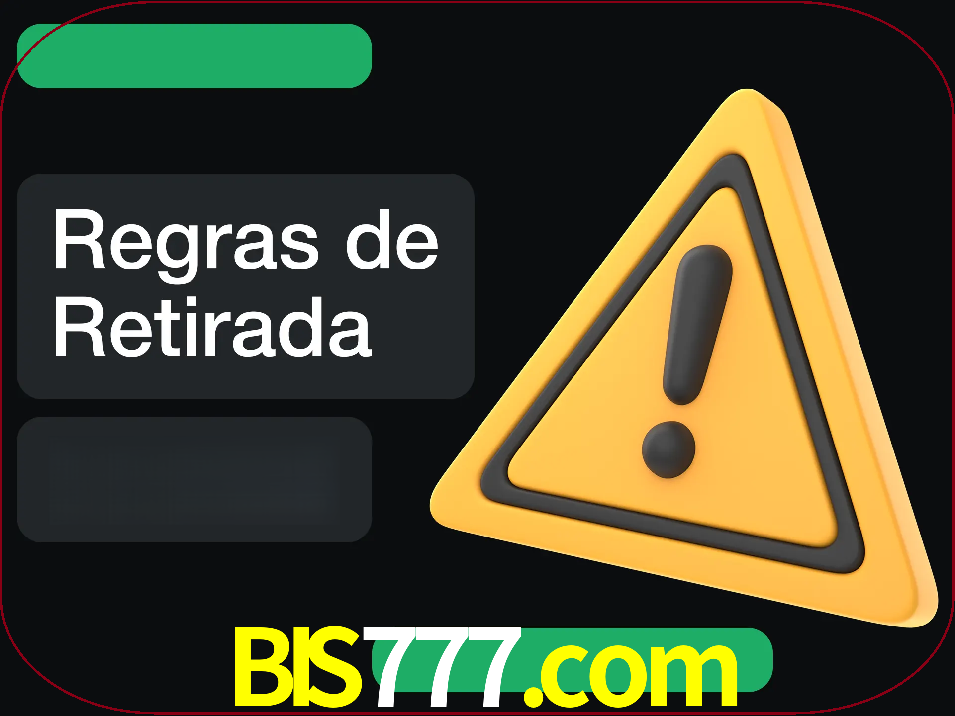 Leia as regras antes de fazer primeiro comdawal.